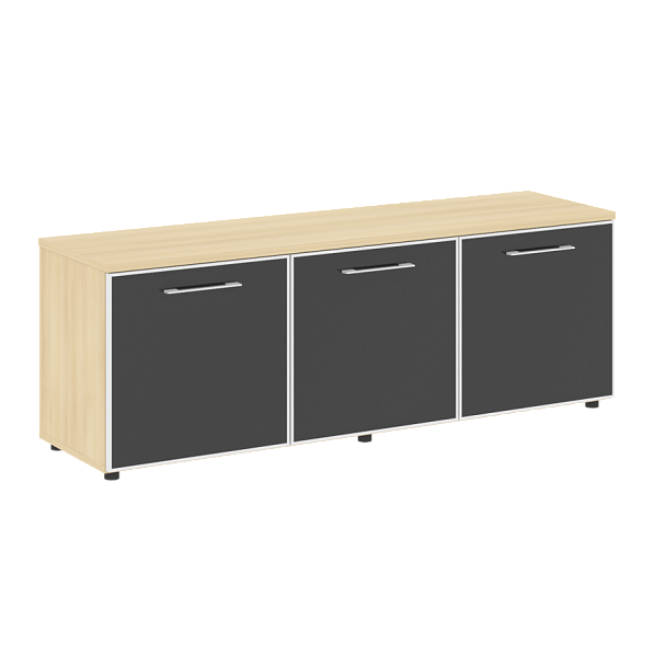 Yalta Тумба модульная LT.TS-3.5 black Акация/Стекло black 1642*450*580 - Вид 1