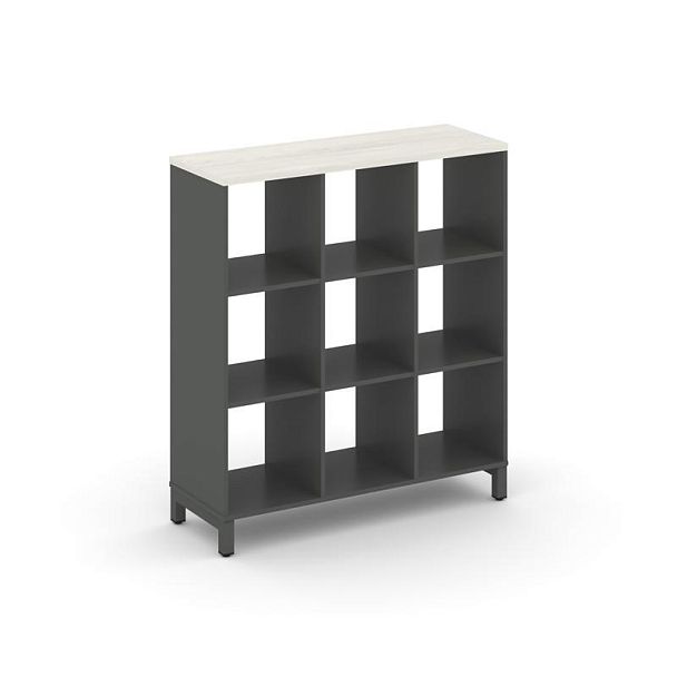 Style Project Каркас стеллажа 3 яр. SN.KS-330 Антрацит/Дуб Наварра/Металл Антрацит 1121*400*1248 - Вид 1
