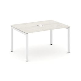 Стайл Проджект Стол переговорный SN-5P.SPRG-001 Дуб Наварра/Металл Белый 980*980*750 - Фото предпросмотра