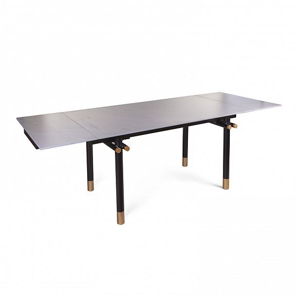 Стол обеденный Trump (160+40+40), керамика серая - Вид 4