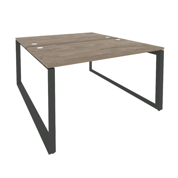 Onix Рабочая станция на О-образном м/к O.MO-D.RS-2.3.8 Тиквуд темный/Антрацит металл 1380*1635*750 - Вид 1