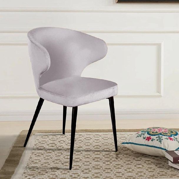 Стул Richard, бархат светло-серый 26 - Вид 4