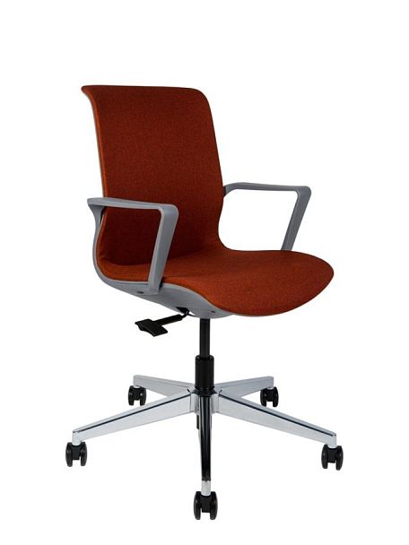 Кресло офисное / Некст / красная ткань/ темно серый пластик - Вид 1