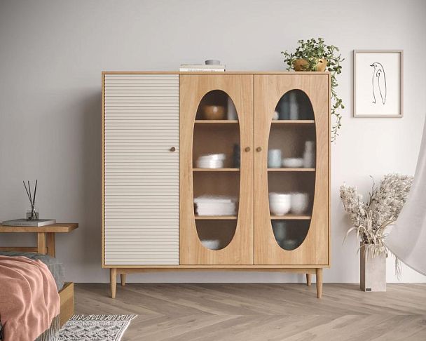 Шкаф трехстворчатый низкий Bubble арт BBL13 - Вид 2