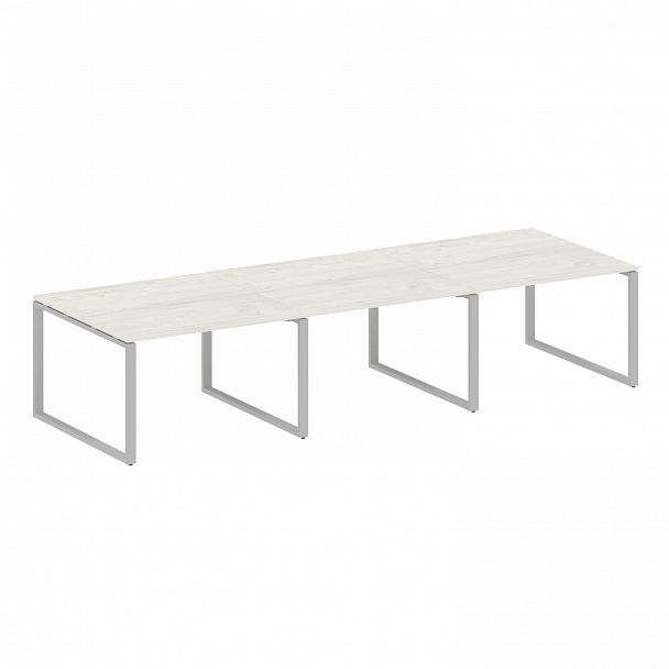 Стол для переговоров "Metal System" БО.ПРГ-3.2 дуб наварра/серый - Вид 1