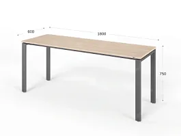 UNITY РМС6-18 ДУБ СОНОМА Стол на металлокаркасе прямой 1800х600х750 - Фото предпросмотра