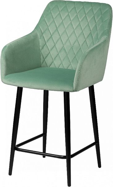 Полубарное поворотное кресло Барли К, Confetti aquamarine/черный - Вид 2