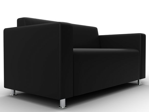 Диван прямой Лига-093 ВН Экокожа черный - Вид 3