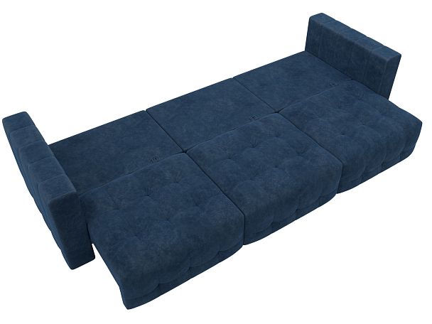 Диван прямой Лига-052 НПБ Лонг Велюр синий - Вид 10