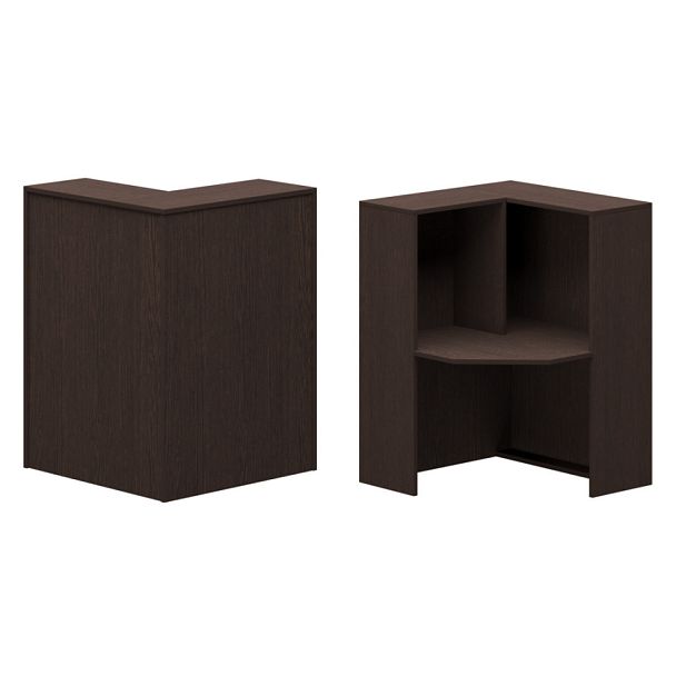 Стойка угловая левая А-555 Дуб венге 900x900x1220 Ресепшн - Вид 1