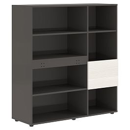Стеллаж EHC 1245 Ясень Траун/Мокко 1250х430х1355 EDIS - Фото предпросмотра