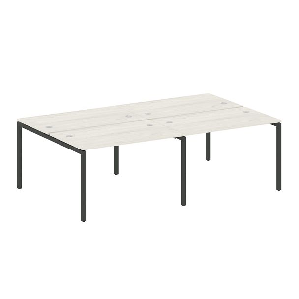 Metal System Quattro Р. ст. на 4 раб. места на П-образном м/к 40БП.СМ-4.2 Дуб наварра/Антрацит металл 2400*1475*750 - Вид 1