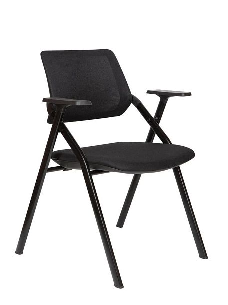 Стул / Step / черный пластик / черная сетка / черная ткань - Вид 1