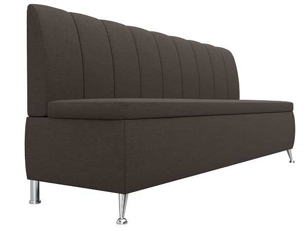 Диван кухонный прямой Кантри Рогожка коричневый - Вид 3