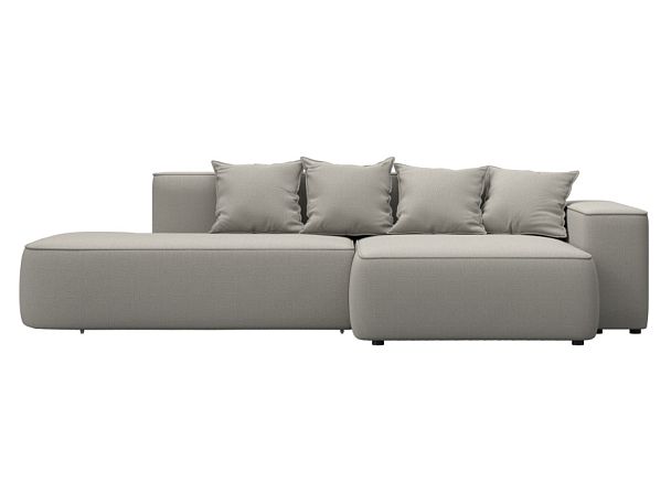 Диван угловой Лига-065 угол правый Рогожка бежевый - Вид 1