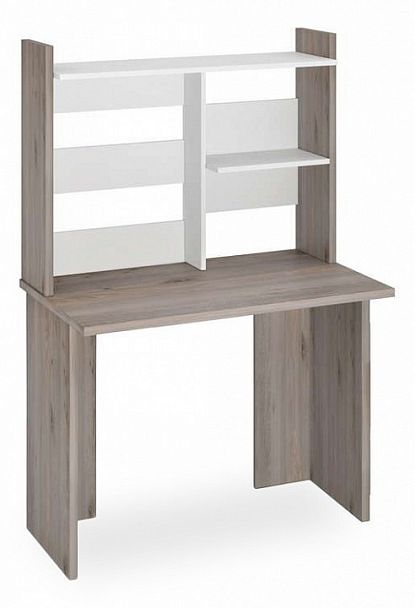 Стол компьютерный Домино Лайт СКЛ-Прям-100 без тумбы+НКЛ-100 Белый/Нельсон - Вид 1