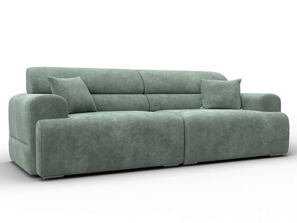 Диван прямой Лига-109 НПБ Велюр зеленый - Вид 1