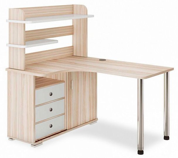 Стол компьютерный Домино СР-145М Карамель/Белый левый - Вид 1