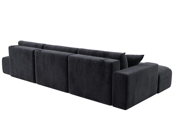 Диван угловой Лига-036 НПБ Модерн Лонг левый угол Велюр серый - Вид 6