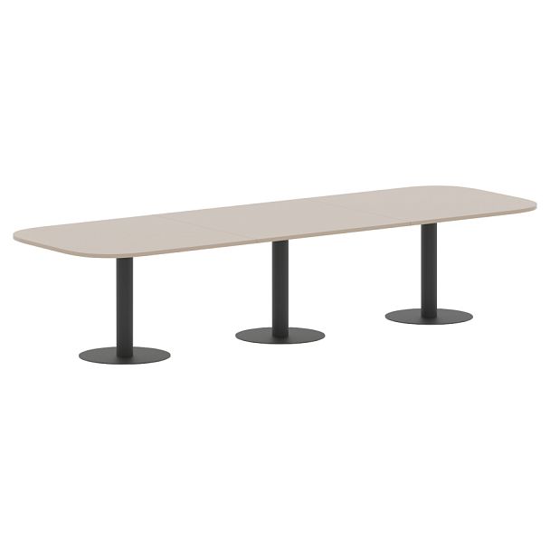 Конференц стол ПРГ-7 Мокачино/Антрацит 3600х1200х750 - Вид 1