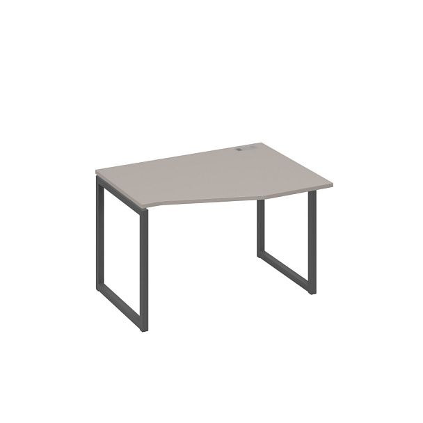 Стол эргономичный правый "Техно" на металлокаркасе QUATTRO A4 А4 Б4 062 БП мокко премиум / металлокаркас антрацит - Вид 1