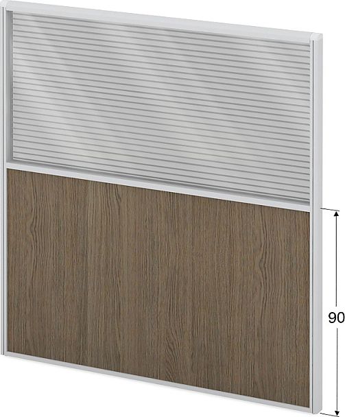 Модуль комбинированный "Мобильные офисные перегородки «Логика»"  ПК-ЛГ-МДК167х160/90Ж/Д-В1-695 дуб шамони - Вид 1