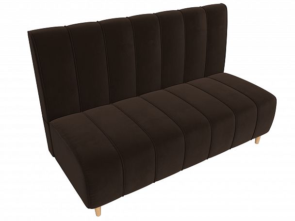 Прямой диван Ральф (полностью микровельвет коричневый) - Вид 5