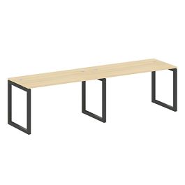 Metal System Quattro Р. ст. на 2 раб. места на О-образном м/к 50БО.СМ-2.3 Акация/Антрацит металл 2800*720*750 - Фото предпросмотра