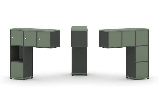 Concept Надставка низкая CN.ONN-006 Кобо/Антрацит/Металл Антрацит 1099*365*1130 - Вид 1