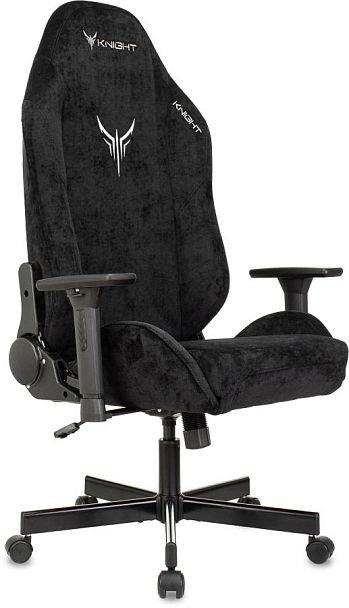 Кресло игровое Knight N1 Fabric черный Light-20 с подголов. крестов. металл - Вид 1