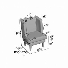 (ama-kns) Кресло Амати - Фото предпросмотра