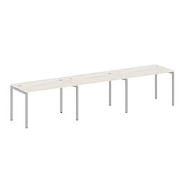 Metal System Quattro Р. ст. на 3 раб. места на П-образном м/к 40БП.СМ-3.2 Дуб наварра/Серый металл 3600*720*750 - Фото предпросмотра