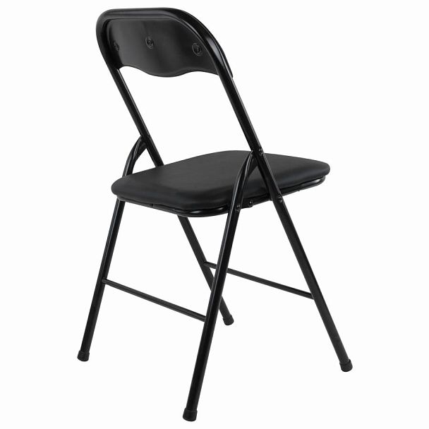 Стулья складные BRABIX "Golf CF-007", КОМПЛЕКТ 4шт., черный каркас, кожзам черный, 533032 - Вид 9