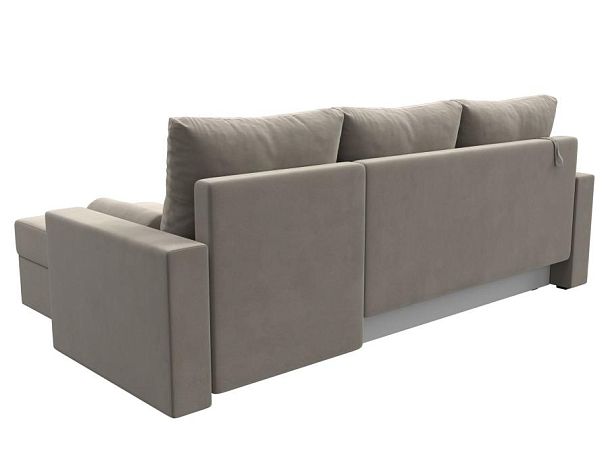 Диван угловой Верона Лайт угол правый (полностью микровельвет бежевый) - Вид 6