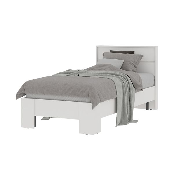 Хелен КР 01 Кровать 0.9х2.0 (0,970х0,928х2,114) белый/белый - Вид 1