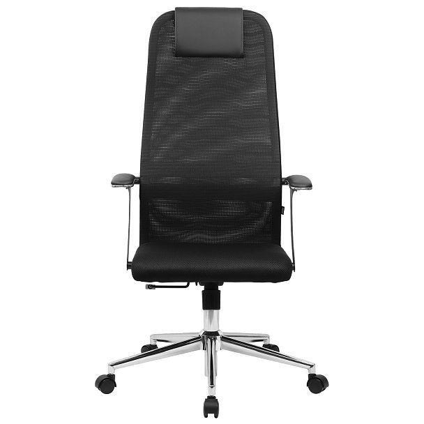 Кресло BRABIX PREMIUM "Ultimate EX-801" хром, плотная двойная сетка Х2, черное, 532917 - Вид 5