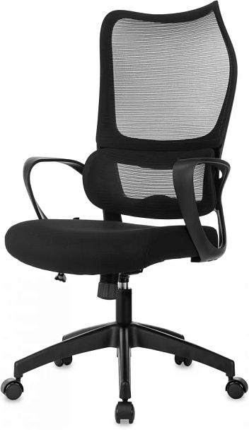 Кресло руководителя Бюрократ Sigma 2 черный сетка/ткань крестов. пластик - Вид 2