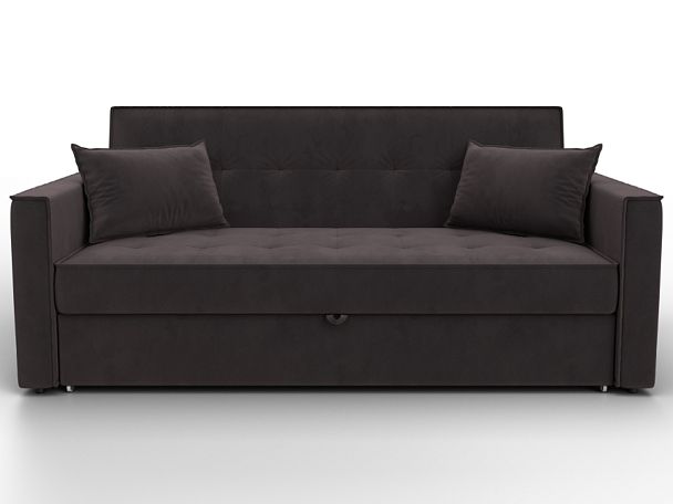Диван прямой Лига-104 (160) Велюр коричневый - Вид 2