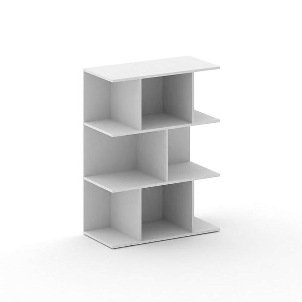 Стеллаж открытый широкий средний CRU.SO-200 Белый Бриллиант UM 896*460*1202 - Вид 1