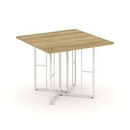 Rift Direct Стол переговорный RF.SPRG-001 Дуб Винченцо/Металл Белый 980*980*750 - Фото предпросмотра