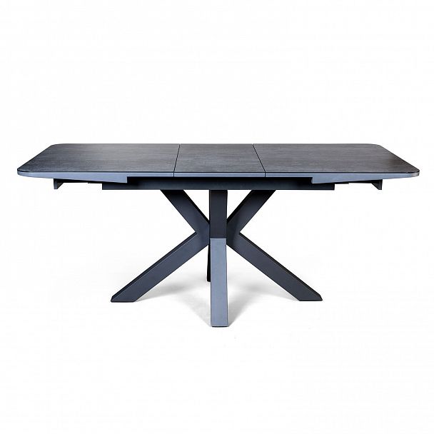 Стол раскладной Lincoln (160+40 см) глазурованное стекло черный - Вид 7