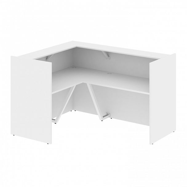 Ресепшн Г-образный "Onix" O.R-K-22 белый бриллиант - Вид 1