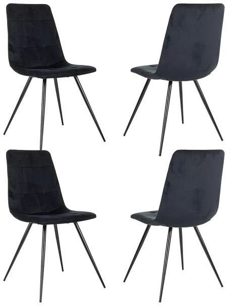 Стул для дома Бюрократ CH-K1_4 комплект 4шт черный Holland 75 металл черный на ножках (CH-K1_1/HL75_4) - Вид 1