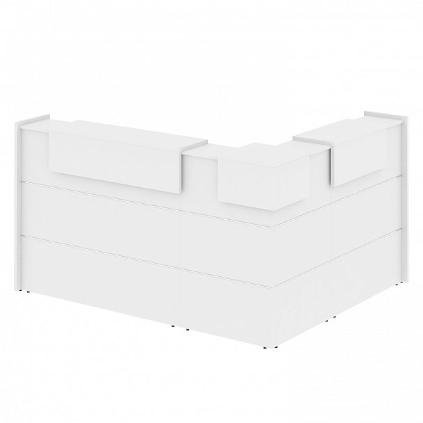 Ресепшн Г-образный "Onix" O.R-K-28 белый бриллиант - Вид 2