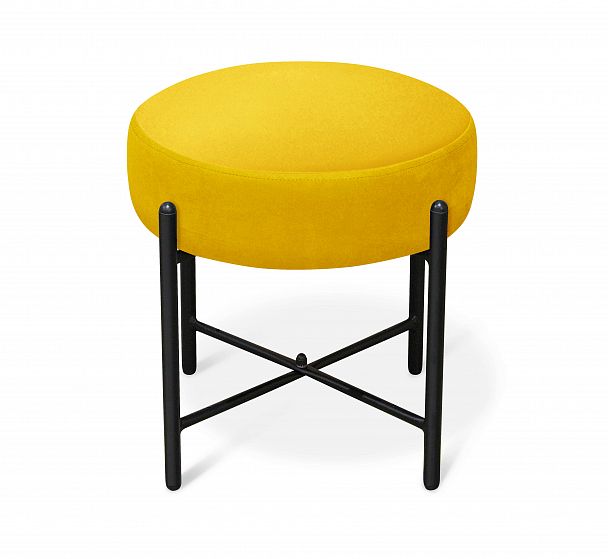 Пуф Sheffilton SHT-B4 желтый/черный муар - Вид 1