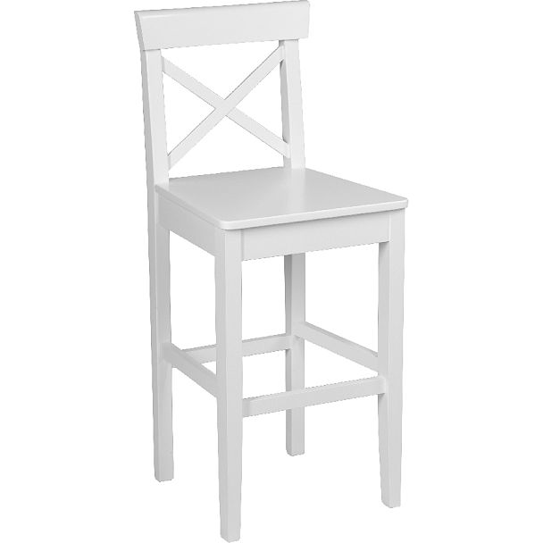 Комплект деревянных полубарных стульев с жестким сиденьем Бергольф Белый, 4 шт. - Вид 3