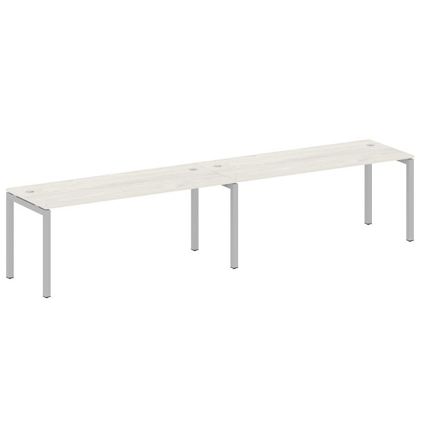 Metal System Quattro Р. ст. на 2 раб. места на П-образном м/к 50БП.СМ-2.5 Дуб наварра/Серый металл 3600*720*750 - Вид 1