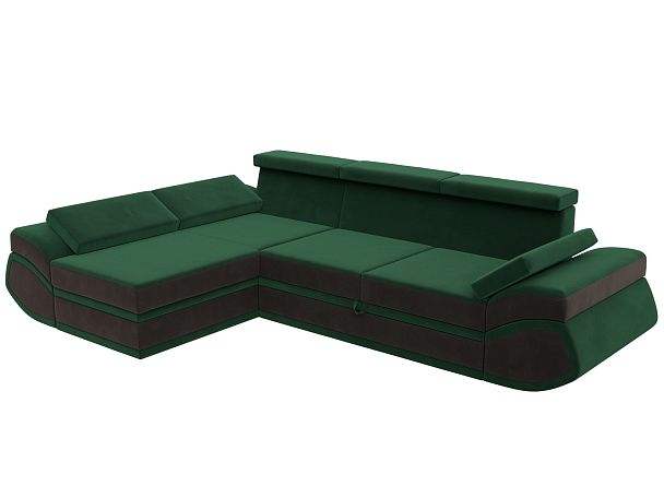 Диван угловой Лига-032 левый угол Велюр зеленый - Вид 9