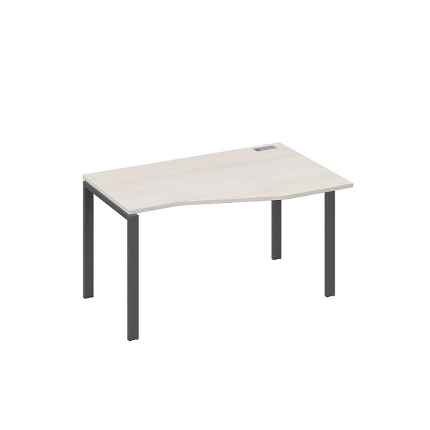 Стол эргономичный правый "Техно" на металлокаркасе UNO A4 А4 Б1 064 БП дуб / металлокаркас антрацит - Вид 1