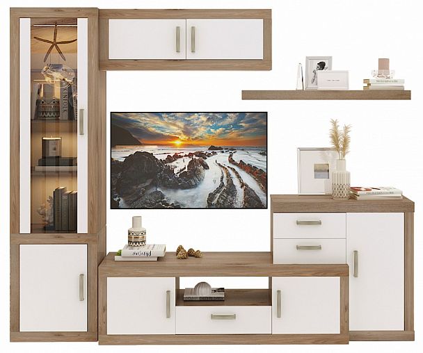 Стенка-горка Toivo ТОЙ-ГСТ 12 Белый/Нельсон - Вид 1